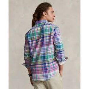 Ralph Lauren Classic fit poplin plaid polo shirt